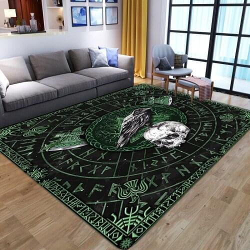 Halloween Entrance Doormats Soft Flannel Non-Slip Kitchen Bathroom Floor Mat Home Halloween Decor Area Rugs skull Printed Carpet