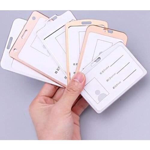 Metal Fashion Student Campus Office Id Card Holder Id Badge Holder Card Cover Doctor Nurse Accessories