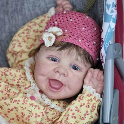 Cute smiley popular reborn doll kit very soft hands unpainted unfinished doll parts DIY