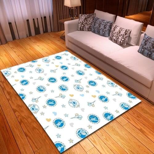 Cartoon Animal Carpets Anti-slip Flannel Carpets Kids Play Mat Girls Room Decorative Area Rug Living Room Rug and Carpet