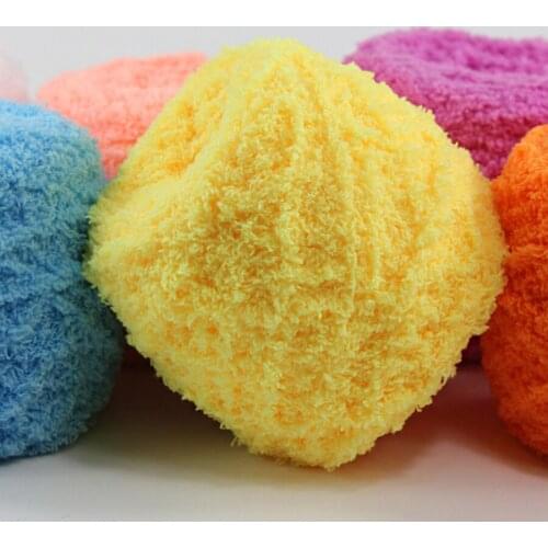 Soft Smooth Coral Yarn Baby Wool Knitting Yarn Thick Yarn Fiber Velvet Threads Hand Knitting Wool Crochet Yarn for DIY Sweater