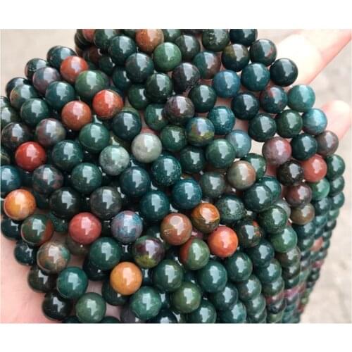 Natural Fancy Jasper 6-10mm round Gemstone beads for 925 sterling silver Jewelry Making Necklace Bracelet 15inch ICNWAY