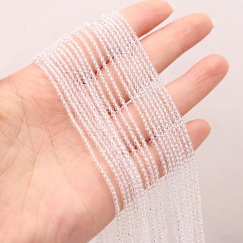 Small Beads Exquisite Natural Semi-Precious Stones Spinel White Loose Bead for Women Men Jewelry Making DIY Bracelet Necklace