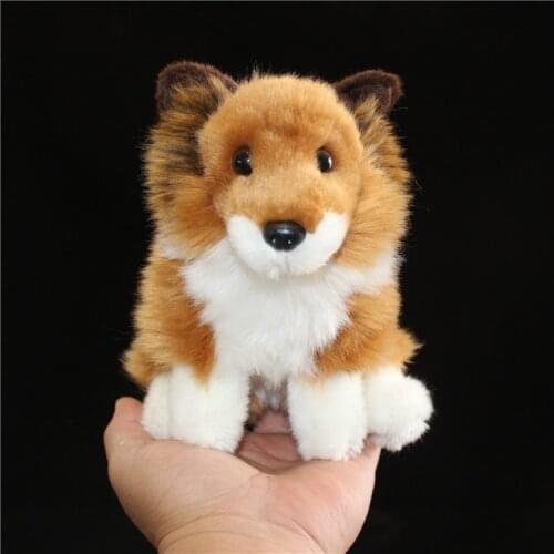New toy simulation Scotland collie dog plush toy 17cm small dog soft doll kids toy decoration birthday gift h1201