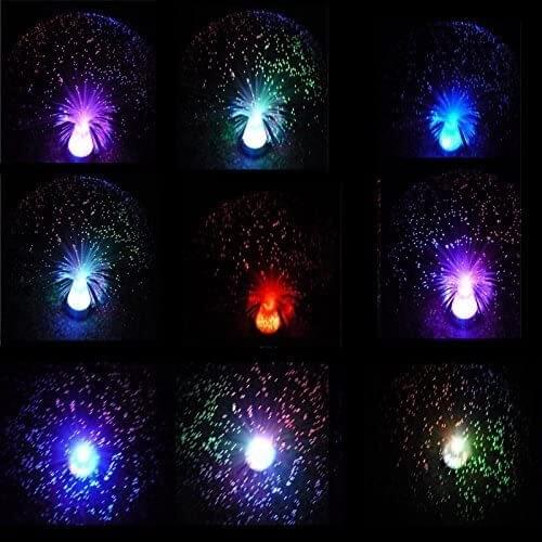 Ice Fiber Optic Mood Novelty Lamps Lighting Glacier Lite with Color-Changing Crystals Base