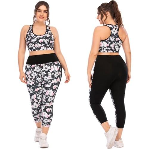 New Women Sportswear Sportsuits Yoga Suit Gym Sport Running Sets Plus Size For Female Big Large Tracksuit Tacking Wear
