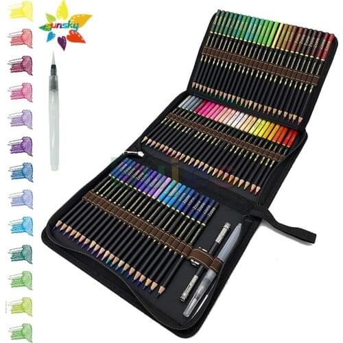 Original UK zzone art 72 color Professional hand painting Water soluble color pencil wih Premim Buak Zope Case Art supplies