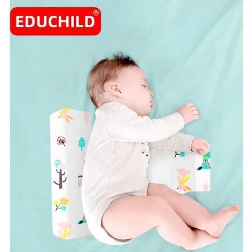 Educhild Baby Shaping Pillow Baby Side Sleeping Triangle Positioning Correction Newborn Infant Anti Rollover Flat Head Cushion