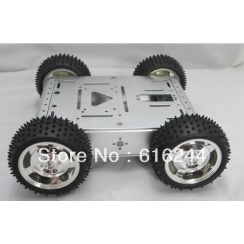 4wd full metal motor full aluminum alloy intelligent barrowload chassis big robot