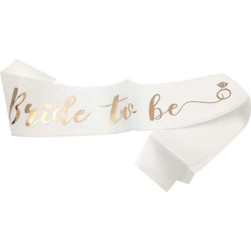 Chicinlife 1Pcs Bride To Be With Diamond Ring Sash Bachelorette Party Wedding Bridal Shower Engagement Hen Decoration Supplies