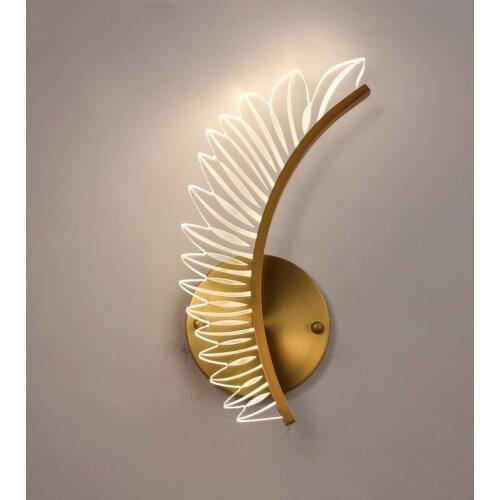 Light Luxury LED All-copper Wall Lamp Acryl Sconce Light Living Room Decoration Bedside Hotel Aisle Bar Lighting