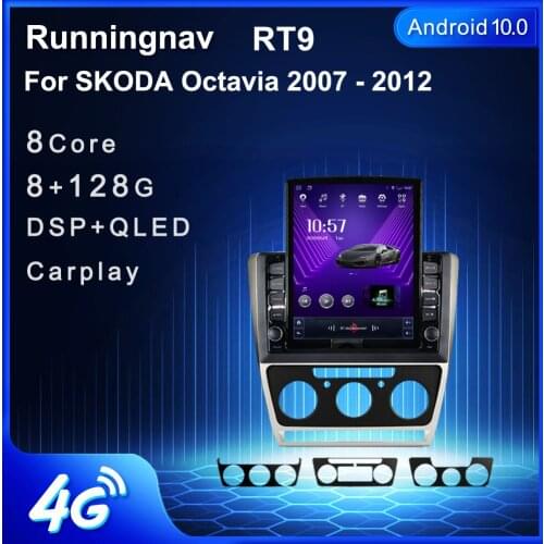 Runningnav For SKODA Octavia 2007 2008 2009 2010 - 2012 Tesla Type Android Car Radio Multimedia Video Player Navigation GPS