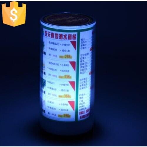 Modern Menu Meal Lighting 7 color changing Creative restaurant meal table lamp for KTV Bar free shipping 1pc