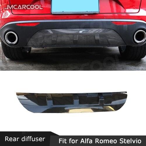 Dry Carbon Fiber/FRP Unpainted Material Rear Bumper Lip Diffuser Auto Decoration For Alfa Romeo Stelvio B Style 2017 2018 2019