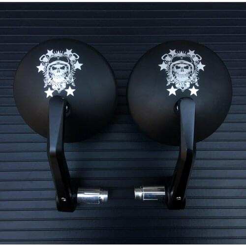 2Pcs Motorcycle 7/8" 22mm Bar End Rearview Mirror Universal Motorbike Bike Handlebar Rear View Aluminum Mirrors