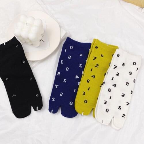 Women Finger Socks Harajuku Sandal Flip Flop Socks Low Tube Girls Fashion Korean Style Funny Summer Footwear