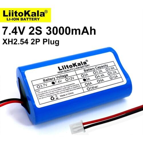 1-10PCS 7.4V 18650 Lithium Battery Pack 2S 3000mAh Fishing LED Light Bluetooth Speaker 8.4V Emergency DIY Batteries with PCB
