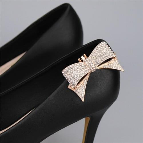 Bow Shoe Clips Removable Shoe 1 Pcs Charms Bowknot Shoes Jewelry Decorative Shoe Accessories For Women Wedding Shoes Decoration