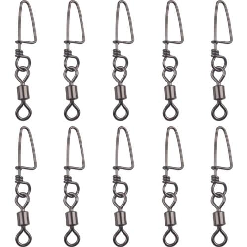 10pcs Fishing Swivels Connector Ball Bearing Rolling Swivel For Fishhook Lure Carp Fishing Accessories