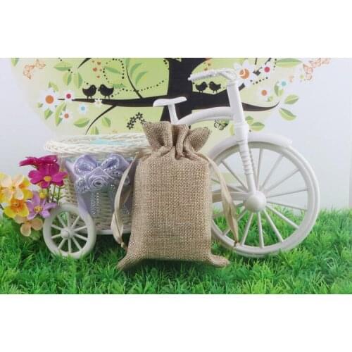 16*20 15pcs Jute Drawstring Sacks gift bags with jewelry/Accessories/Cosmetic/wedding/christmas Linen pouch Packaging Bag