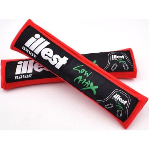 2pcs JDM illest Bride Cotton Seat Belt Cover Soft Harness Pads Shoulder Pad