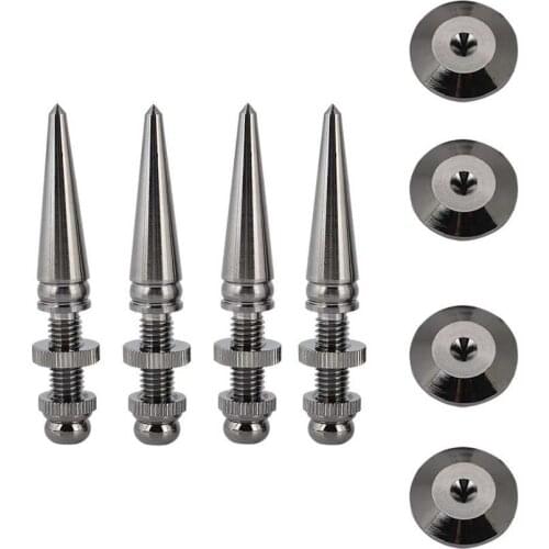 4 Pairs Pure Copper Shockproof Speaker Foot Spike Subwoofer Base Pad Stand Foot Speaker Foot Spike