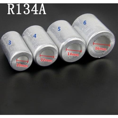 Aluminum Crimp Ferrule For Car A/C Air Conditioning Standard/Reduced Barrier Refrigerant Hose 100PCS 3/8'' 1/2'' 5/8'' 3/4