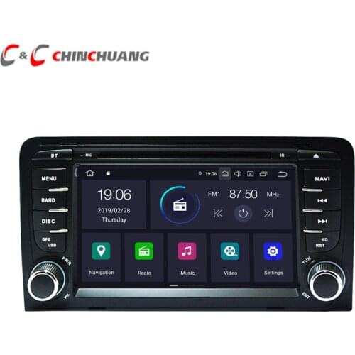 Android 9.0 Car DVD Player for Audi A3 8P A3 8P1 3-door Hatchback S3 8P RS3 Sportback with Radio Wifi GPS Navigation DVR AV Out