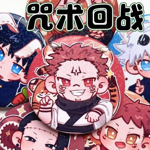 Anime Jujutsu Kaisen Gojo Satoru Badge Button Medal Brooch Pin Collection Anime Cartoon Clothing Decor Props Cosplay Xmas Gifts