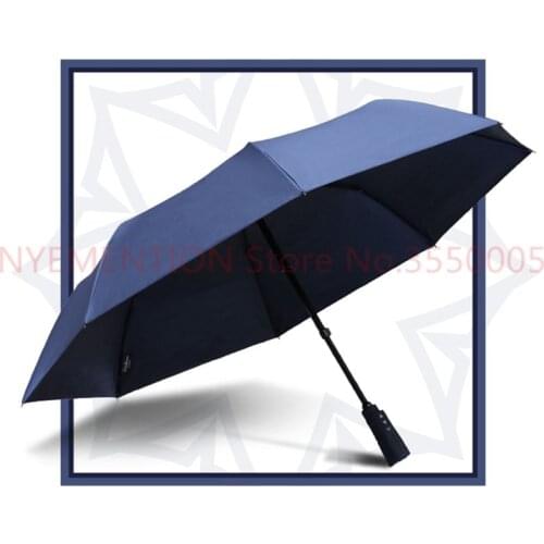 Charge Automatic Electric Open Closure Business Sunny Rain Umbrella Black Coating Windproof Rain 3 Fold Anti UV Parasol Umbrella