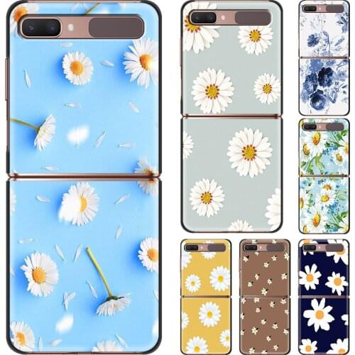 Phone Case For Samsung Galaxy Z Flip 5G Daisy Flower Smartphone Cover For SAMSUNG Z Flip Cell Shell Coque