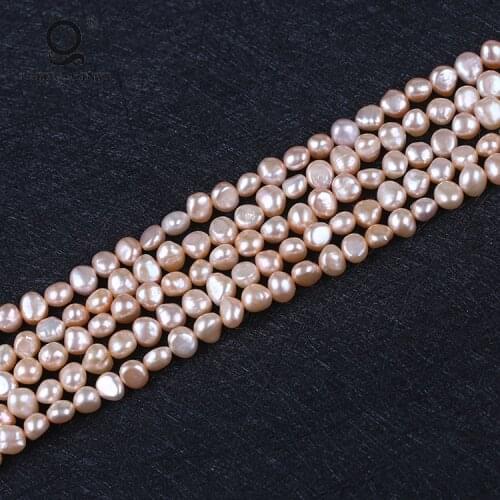 Daking Jewelry 7-8mm Real Pearl Beads Strand,Loose Baroque Pearl String