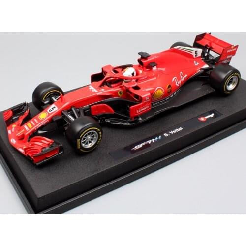 Kids 1:18 big Scale 2018 BBurago Racing SF71H driver No.5 Kimi Iceman No.5 Sebastian Vettel diecast models cars toy