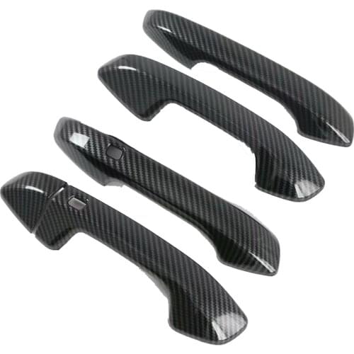 For Kia Cerato k3 2019 2020 Carbon Fiber Car Door Handle Cover Trim Sticker Car Styling Accessories Decal Overlays