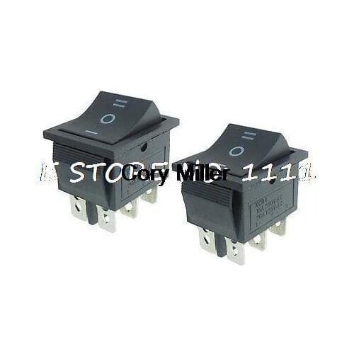 250V/10A 125V/20A AC Double Pole Double Throw SPST O/F/O Rocker Switch