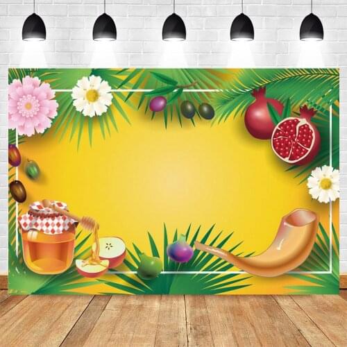 Yeele Jewish New Year Rosh Hashanah Backdrops Photography Shofar Honey Portrait Party Decor Background Photo Studio Photographic