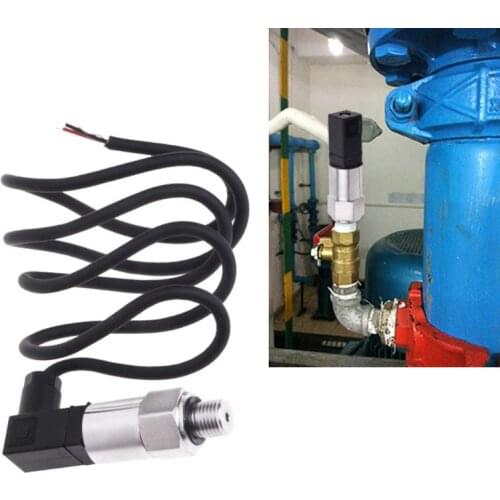 G1/4" Pressure Transmitter Transducer,4-20mA Pressure Transmitter for Water Gas Oil 0-1.6MPA Range 8-32V DC Output 0.5