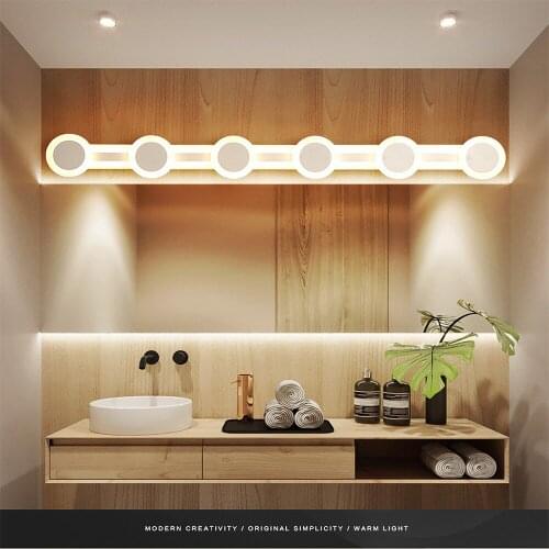 Creative graphic combination led mirror headlights Bedroom room bathroom toilet simple post-modern Nordic mirror head lights