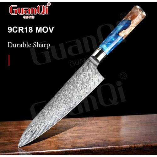 Damascus Steel Kitchen Chef Knife Razor Sharp Slicing Knife Damascus Kitchen Knife Slicing Vegetables Chef Knife Cooking Tools