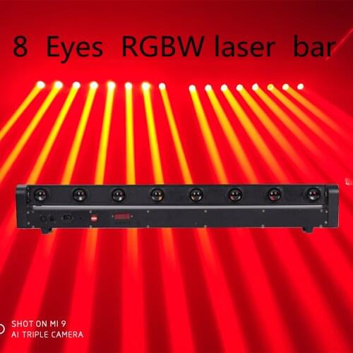 Los mejores vendedores de aliexpress 8 piezas * 10 W RGBW luz LED Barra de cabeza móvil Luz de escenario lineal ocho ojos ilumin