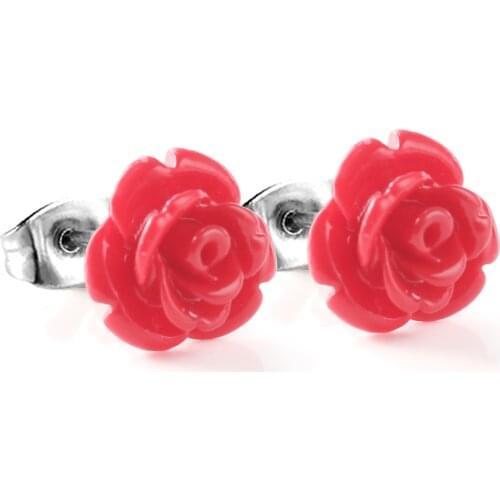 LUXUKISSKIDS Fashion Rose Push-Back Earrings For Girls Lovers Valentines Day Gift Wedding Jewelry Earings pendientes oorbellen