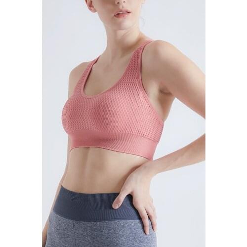 Honeycomb Tank Tops Women Girl Backless Push Up Solid Comfortable Camis Underwear Running Fitness Bra Yoga Vest Sports Crop 2021