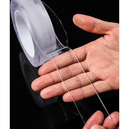 Reusable Double-Sided Adhesive Nano Traceless Tape Removable Sticker Washable Adhesive Loop Disks Tie Glue Gadget 1/2/3/5m