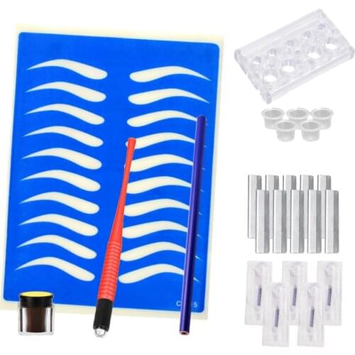 Eyebrow Razors Permanent Makeup Kit Tattoo Pen Practice Skin Pigment Holder