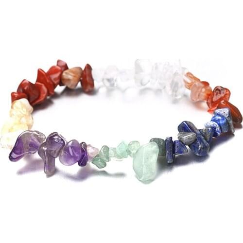 Natural Gem Stone Bracelet Irregular Crystal Stretch Chip beads Nuggets Bracelets Bangles Quartz Wristband For Women