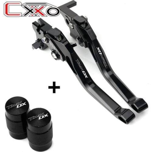 NewAccessories Motorcycle Short Brake Clutch Levers & Car Tire Valves Stem caps For YAMAHA TMAX 530 SX DX tmax530 2012-2018 2019