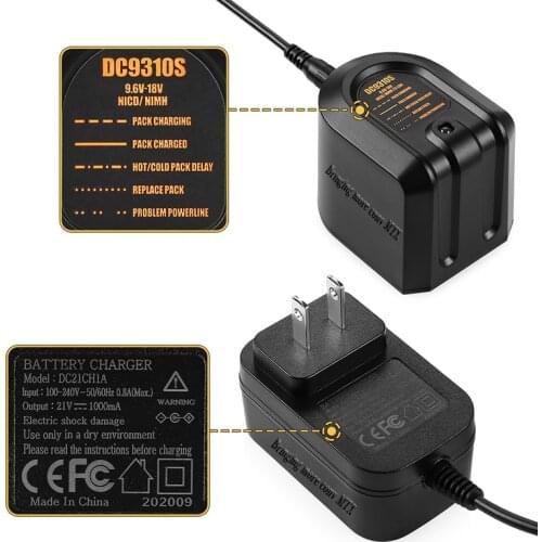 New DC9310 Ni-cd Ni-hm Battery Charger For Dewalt 9.6V 12V 14.4V 18V Series DC9096 Electric Drill Screwdriver Accessory DC9310S