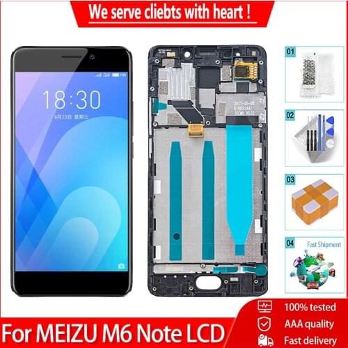 5.5'' Original LCD Digitizer For MEIZU M6 Note LCD Display + Touch Screen With Frame Assembly Replacement Display M721H M721Q