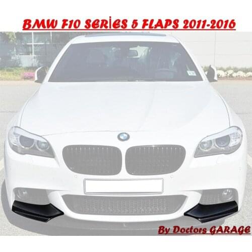 For BMW F10 5 Series 2011 2012 2013 2014 2015 2016 Front Bumper Lip Car Splitter Apron Flap Corner Piano Glossy Black Auto