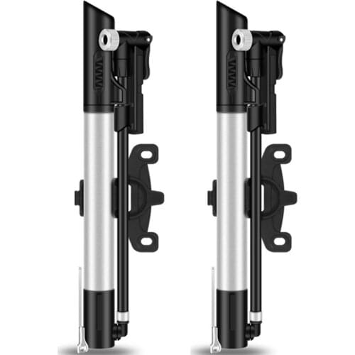 Mini Protable High Pressure Manual Bike Tire Pump Bicycle Frame Mount for Road Mountain Bikes Sports Entertainment